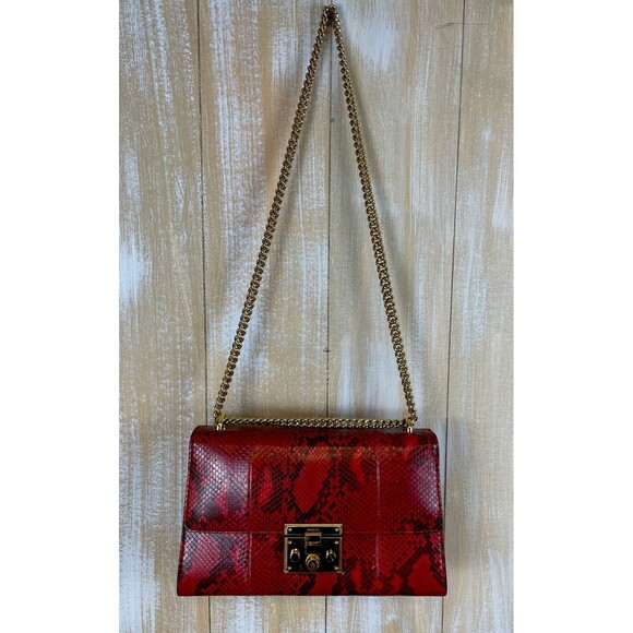 Gucci Red Padlock Shoulder Bag Small - Picture 16 of 16